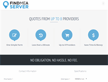 Tablet Screenshot of findmeaserver.com